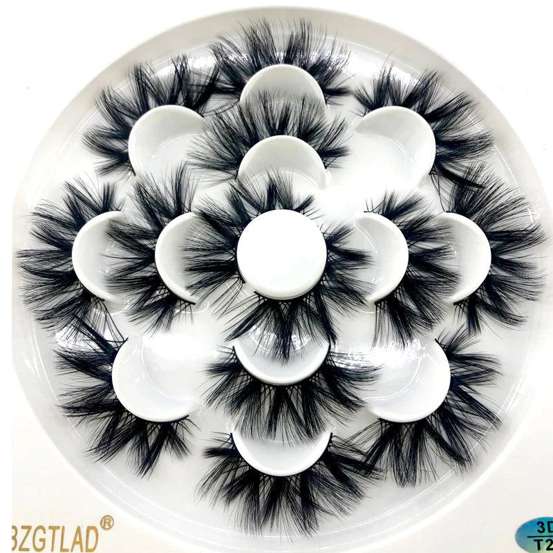 4/7 Pairs 3D Long Fluffy Mink Lashes 15-25mm