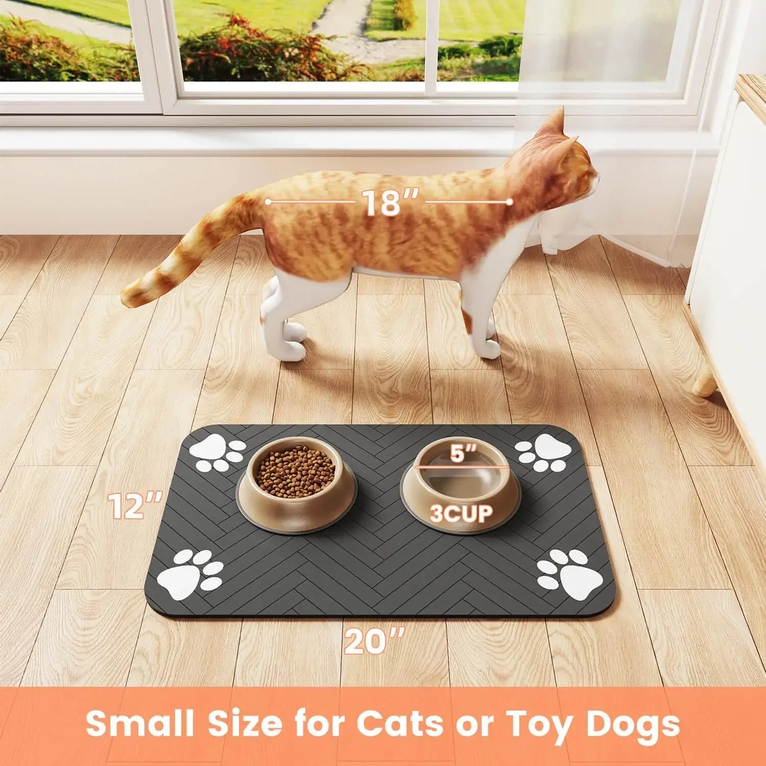 Waterproof Non-Slip Pet Food Mat