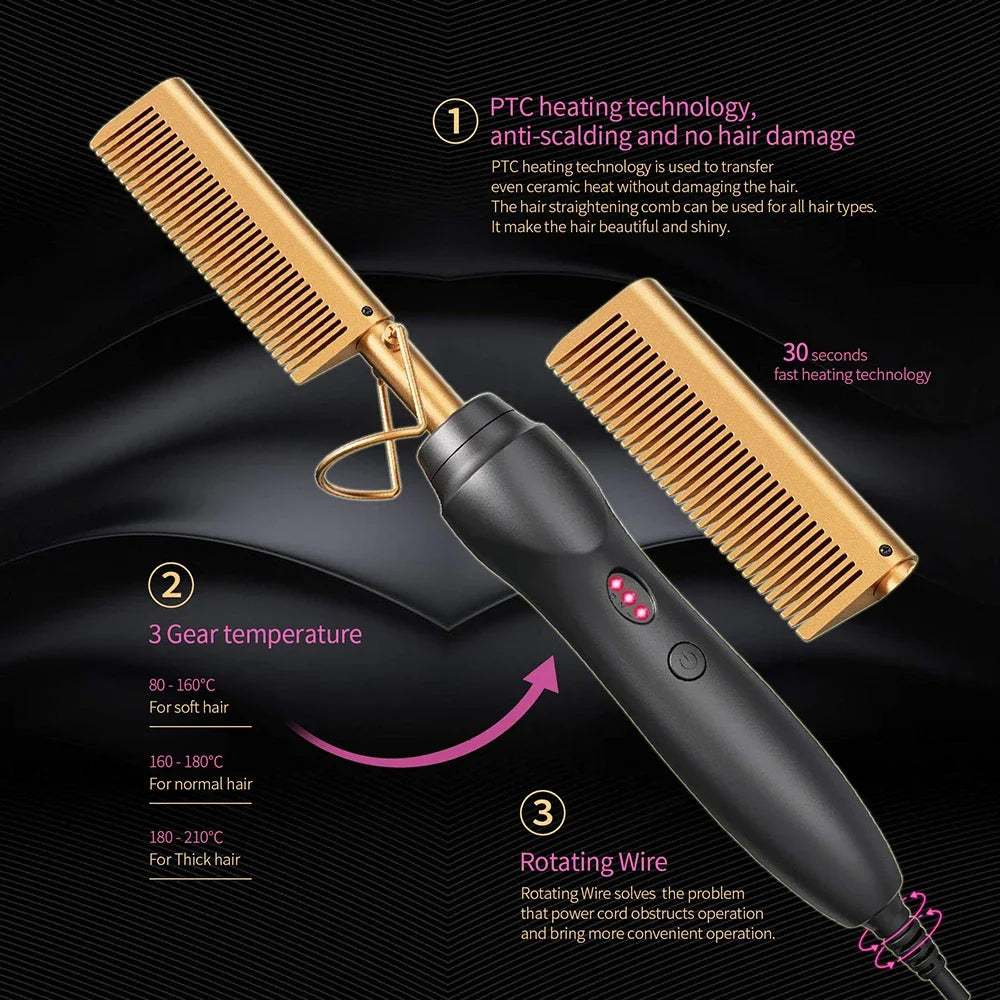 Portable Ceramic Hair Straightener Iron