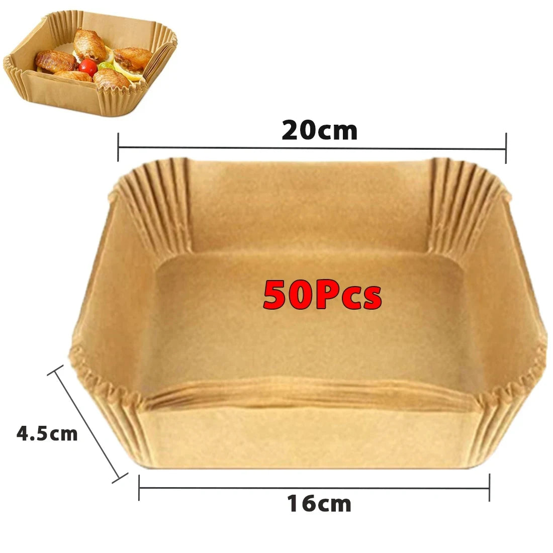 50/100 Pieces Non-Stick Air Fryer Paper