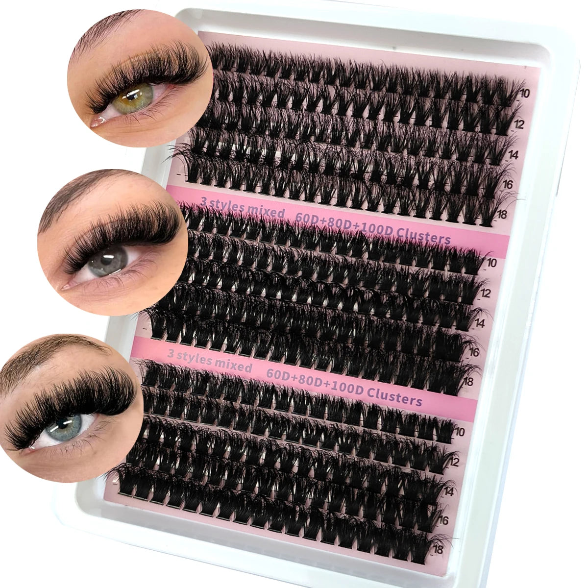 15 Rows Fluffy Thick Individual Lashes 10-20mm