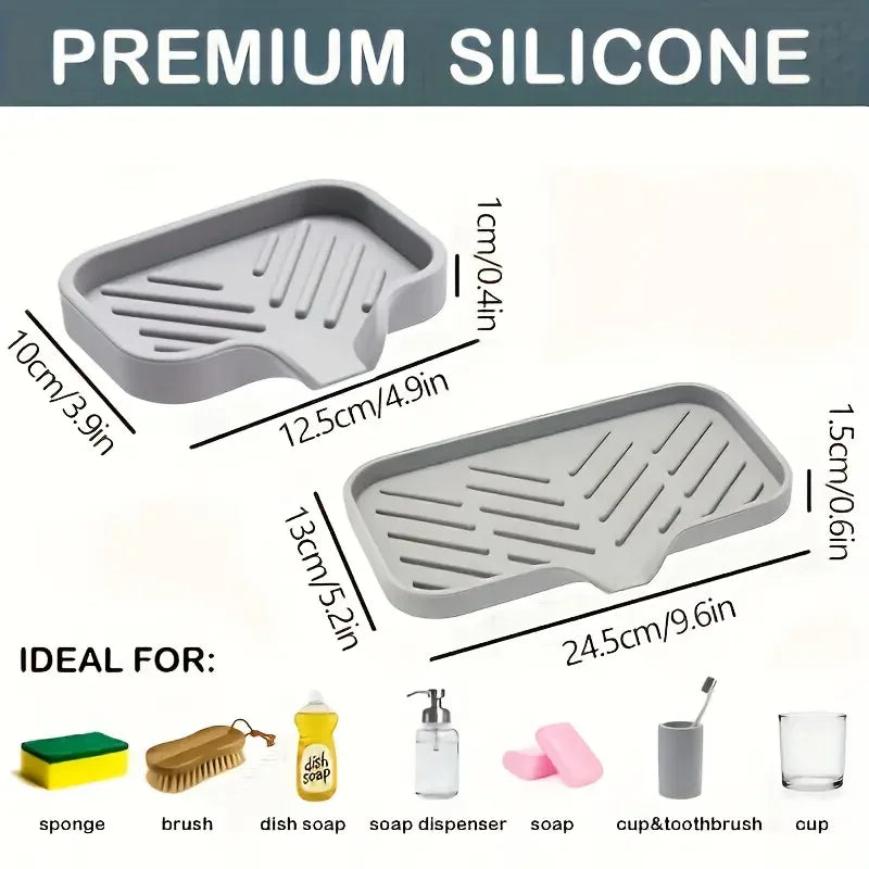 Kitchen Silicone Faucet Mat & Sink Tray