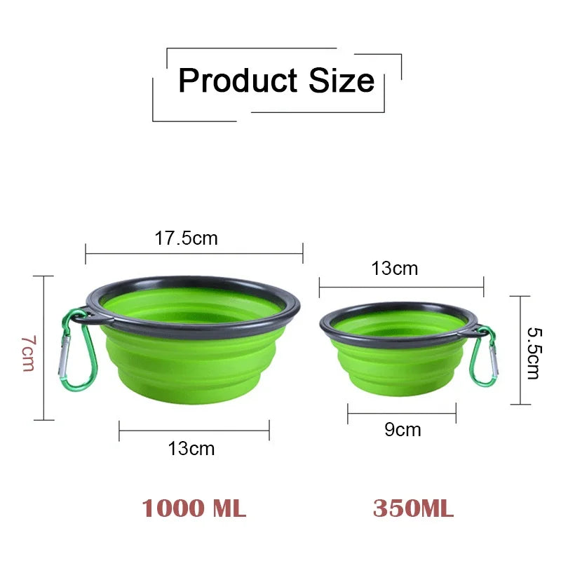 Folding Silicone Pet Feeder Bowl