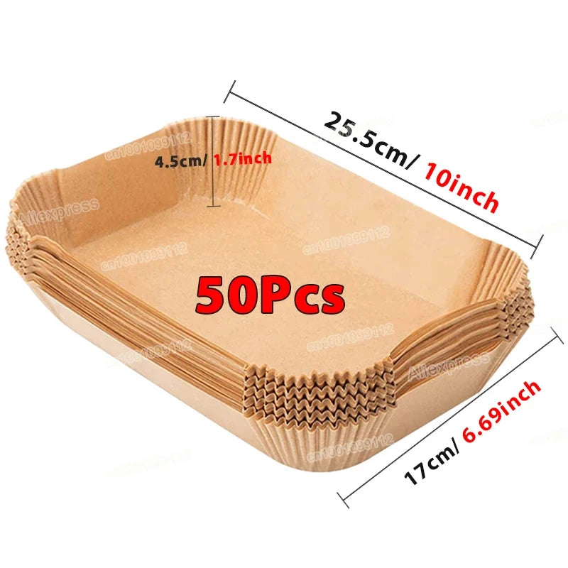 50/100 Pieces Non-Stick Air Fryer Paper