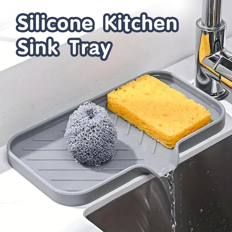 Kitchen Silicone Faucet Mat & Sink Tray