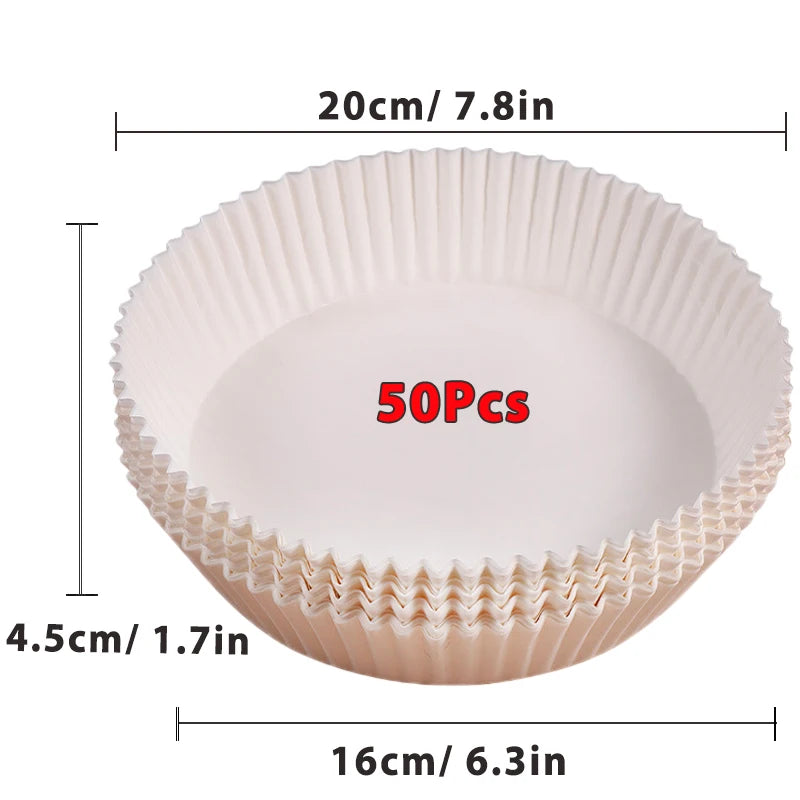 50/100 Pieces Non-Stick Air Fryer Paper