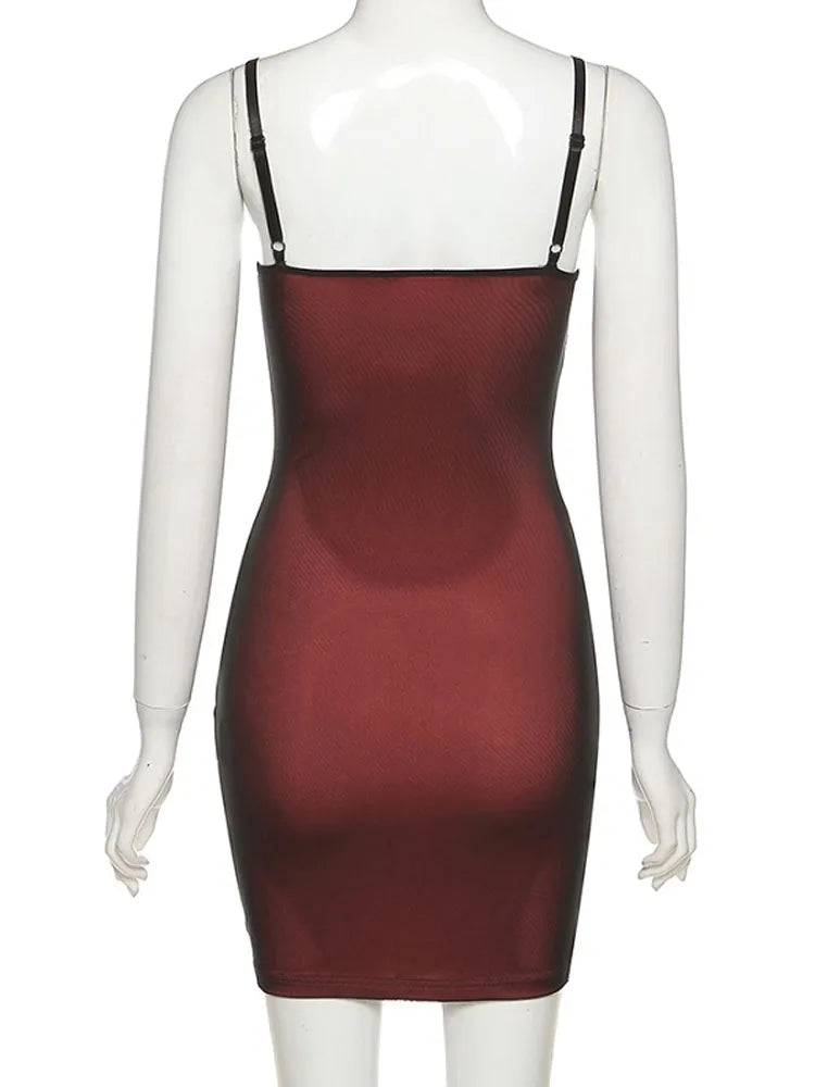 Mesh Double Layer Sexy Bodycon Dress