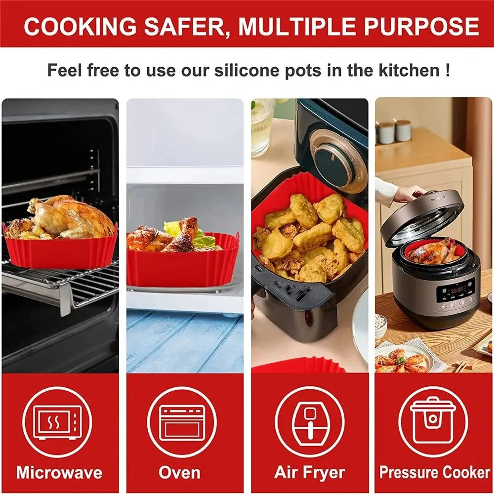 Reusable Silicone Air Fryer Baking Basket