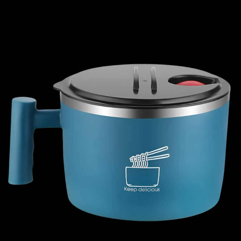 Stainless Steel Bowl with Lid & Drain