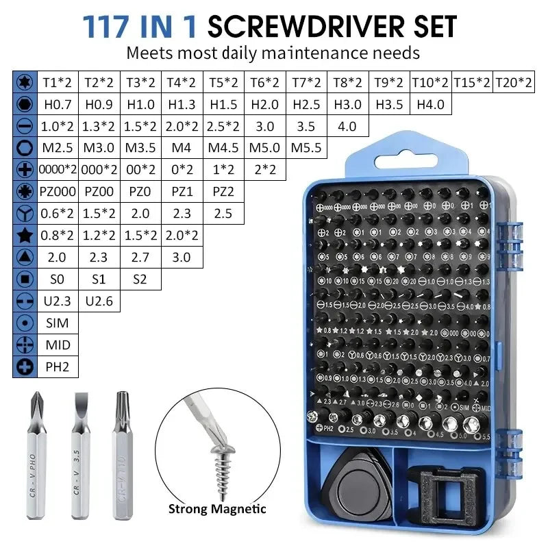 Professional 115 in 1 Repair Tool Kit