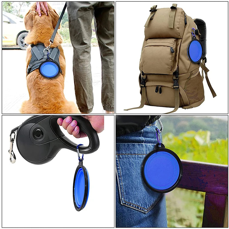Folding Silicone Pet Feeder Bowl
