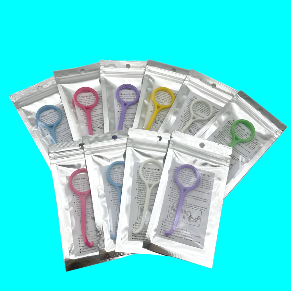 10or60pcs Dental Plastic Removal Hook Invisible Removable Braces and /or Dentures
