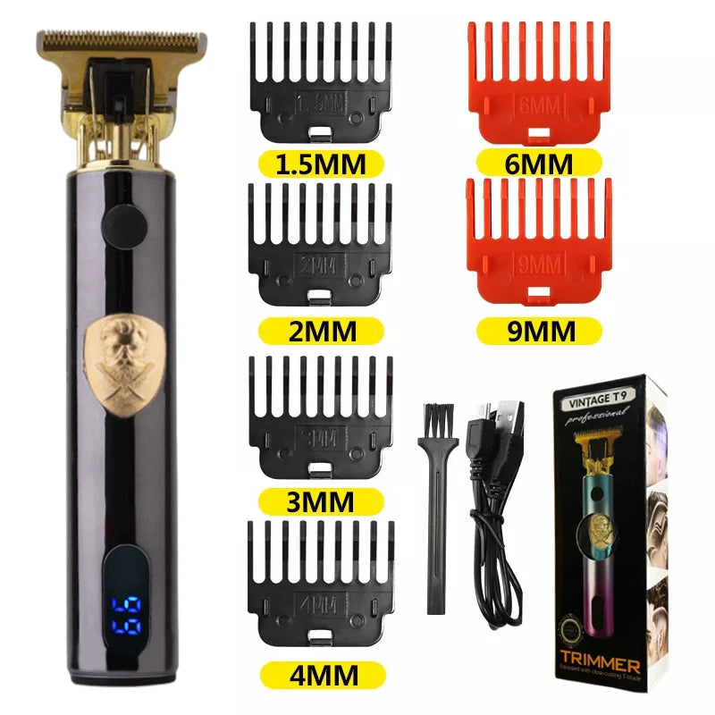 T9 LCD Electric Hair Clipper for Men