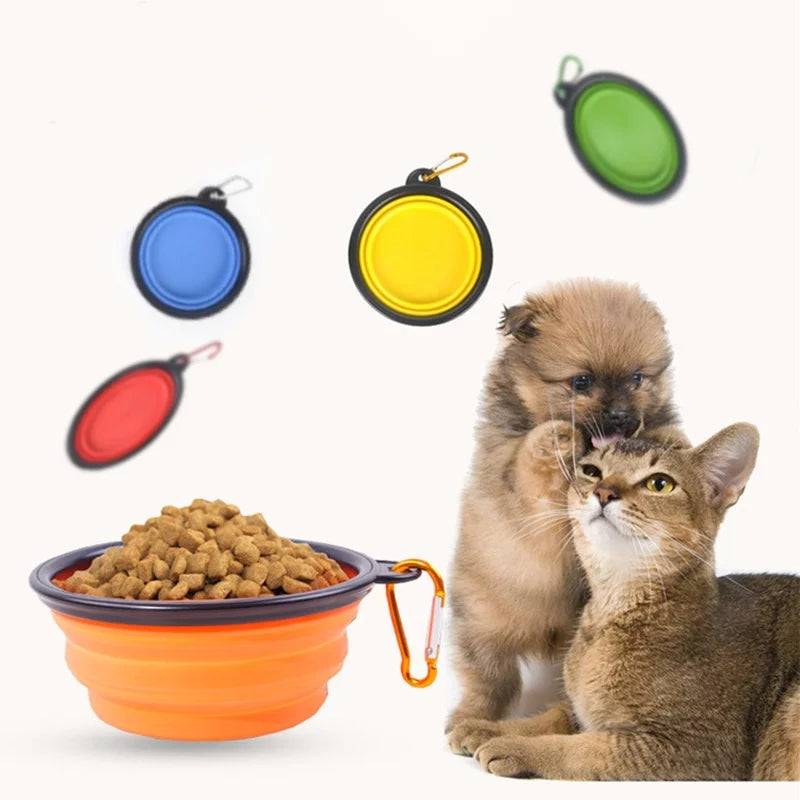 Folding Silicone Pet Feeder Bowl