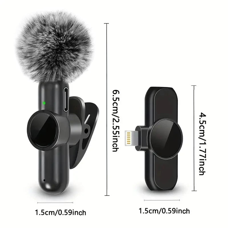 Wireless Lavalier Microphone for iPhone & Android