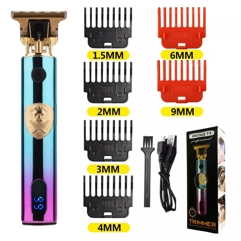 T9 LCD Electric Hair Clipper for Men