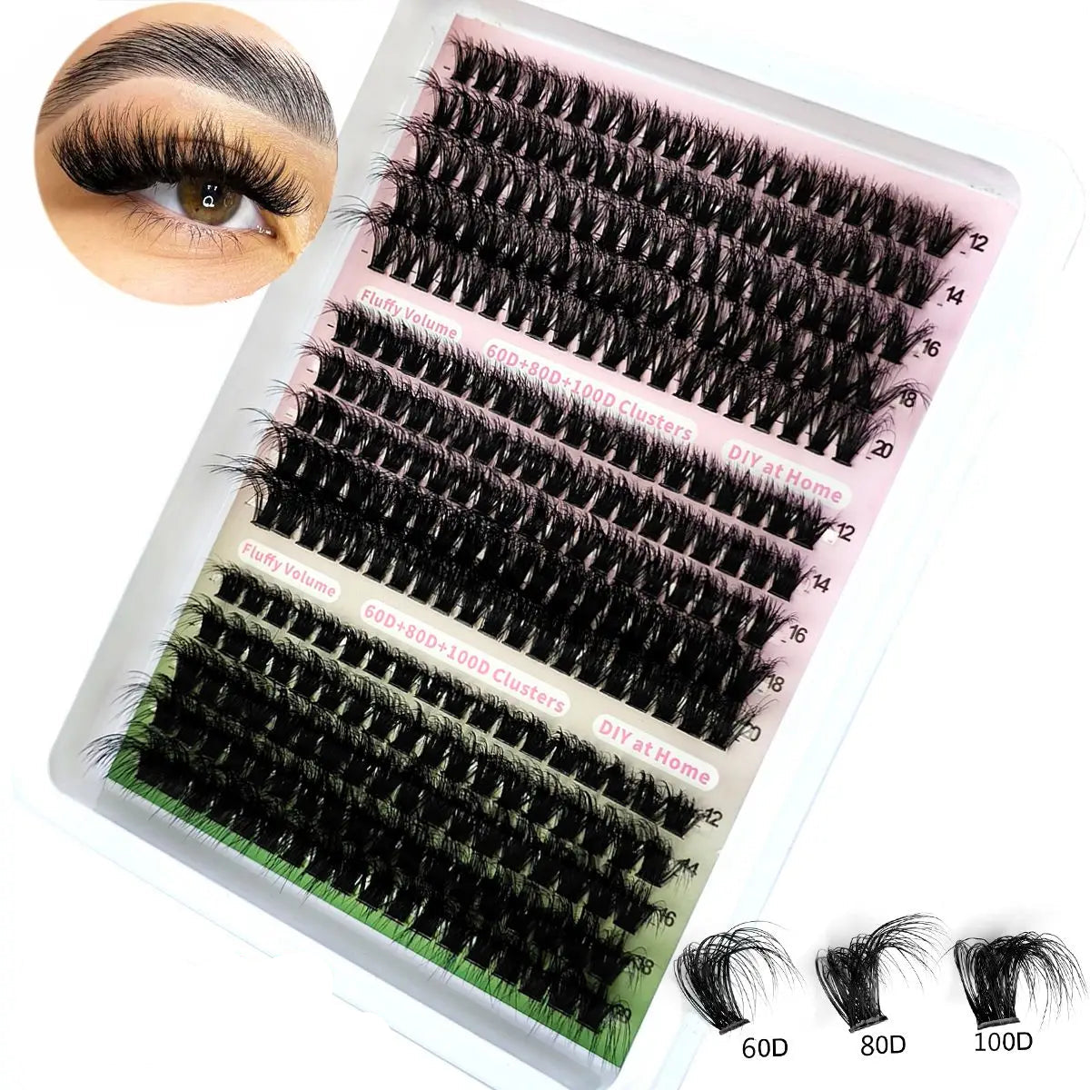 15 Rows Fluffy Thick Individual Lashes 10-20mm