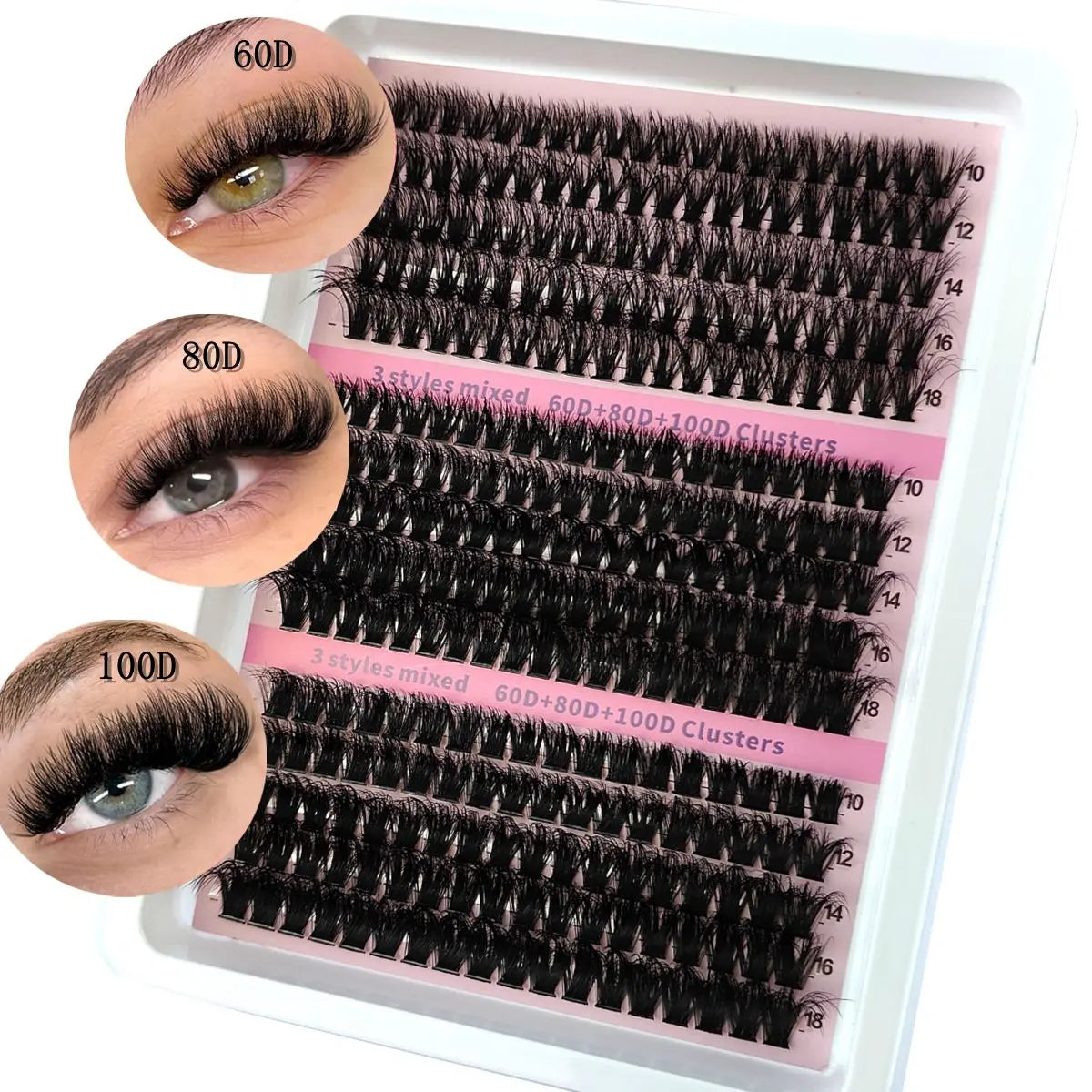 15 Rows Fluffy Thick Individual Lashes 10-20mm