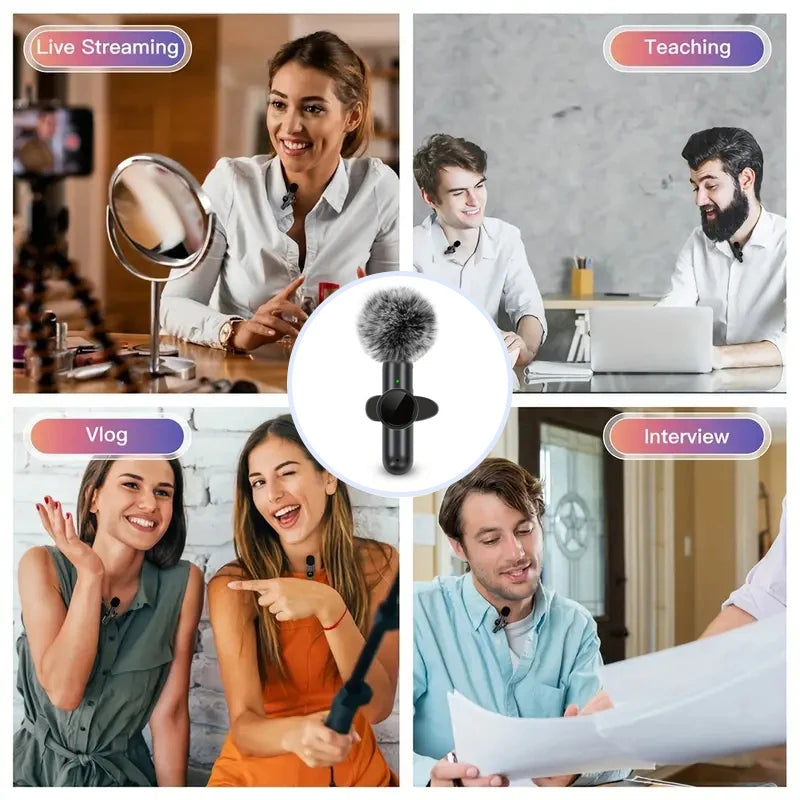 Wireless Lavalier Microphone for iPhone & Android
