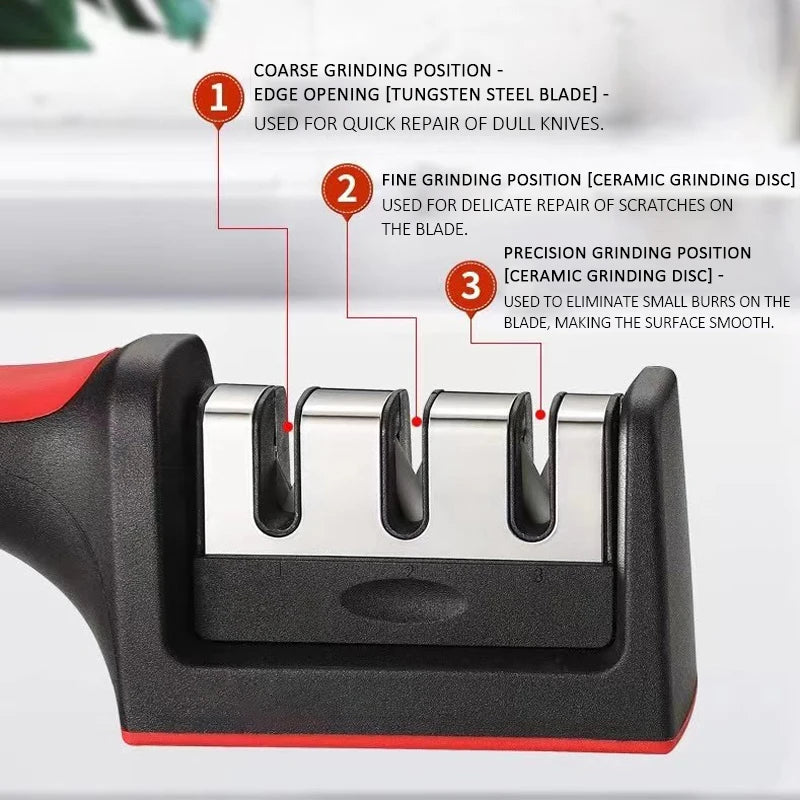 Multi-Functional Handheld Knife Sharpener
