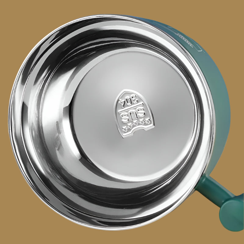 Stainless Steel Bowl with Lid & Drain