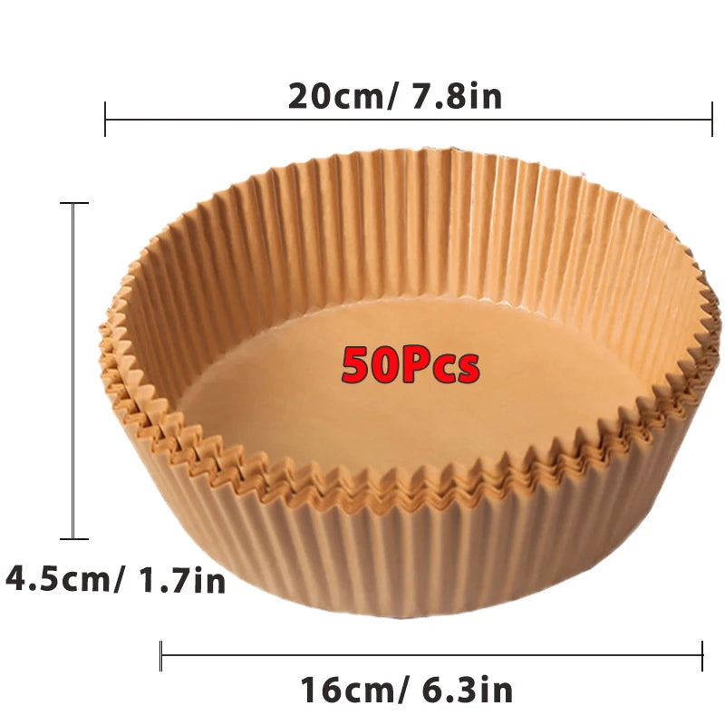 50/100 Pieces Non-Stick Air Fryer Paper
