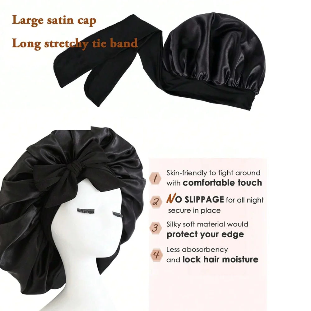 Adjustable Satin Silk Hair Bonnet