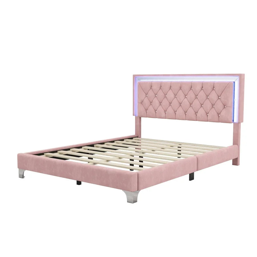 3-Piece Queen Bedroom Set with LED Lights