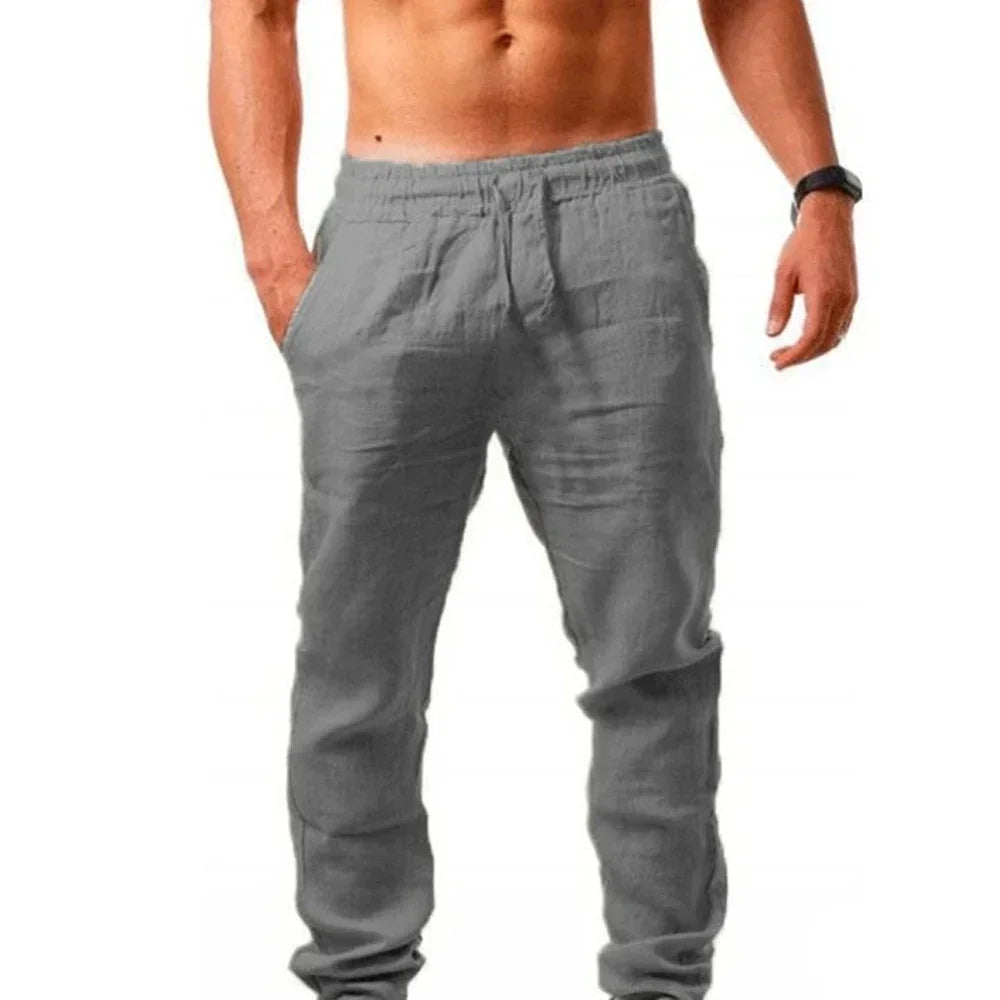 Men's Breathable Linen Fitness Pants