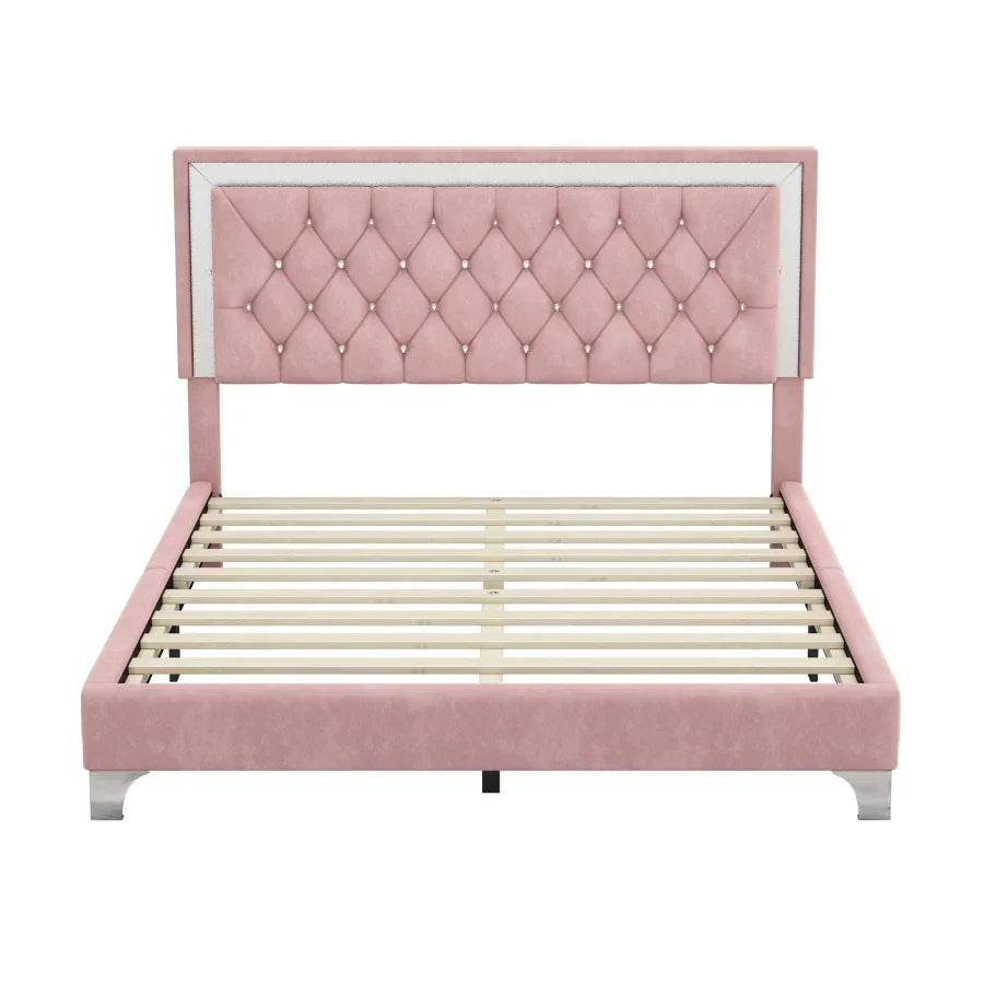 3-Piece Queen Bedroom Set with LED Lights