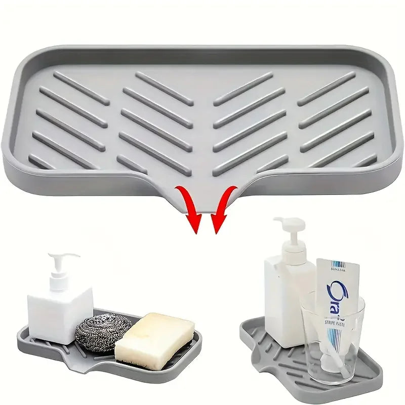 Kitchen Silicone Faucet Mat & Sink Tray