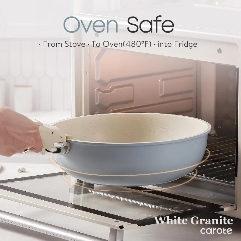 Nonstick Detachable Handle Cookware Set