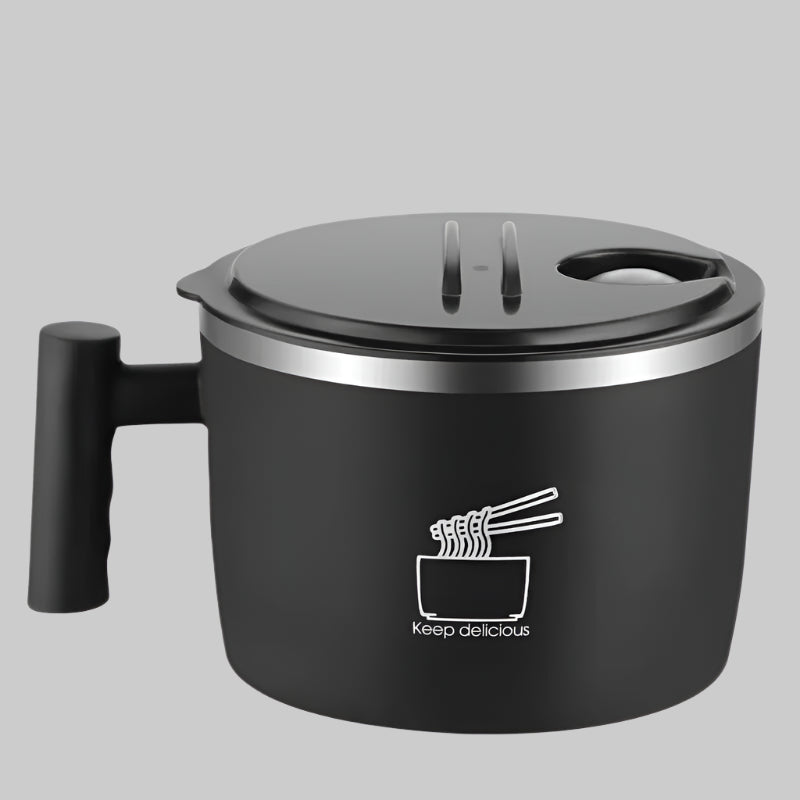 Stainless Steel Bowl with Lid & Drain