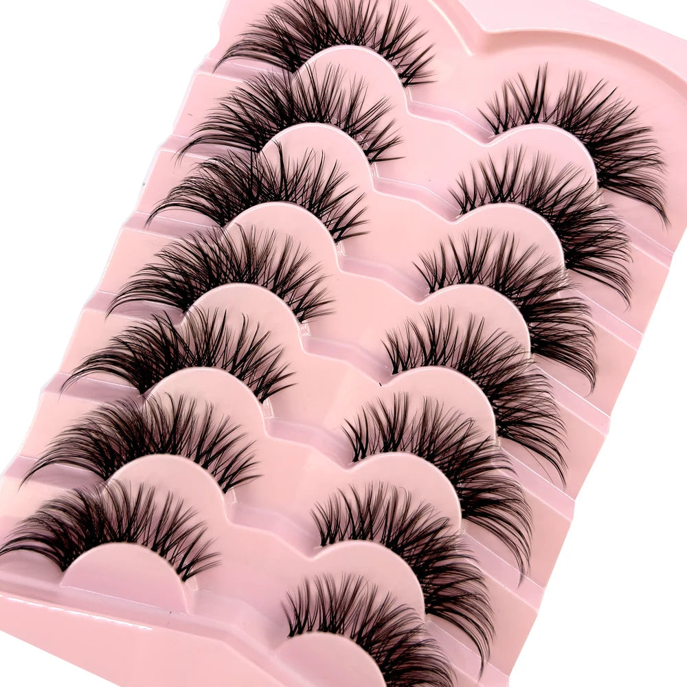 7 Pairs 3D Natural Mink Cat Eye Lashes